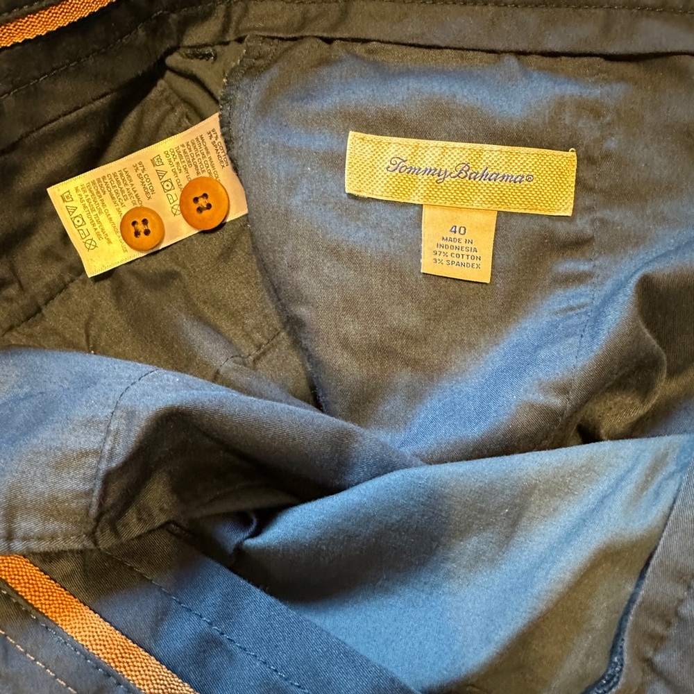 NWOT Men's Tommy Bahama Navy Blu Chino Shorts - Picture 5 of 5